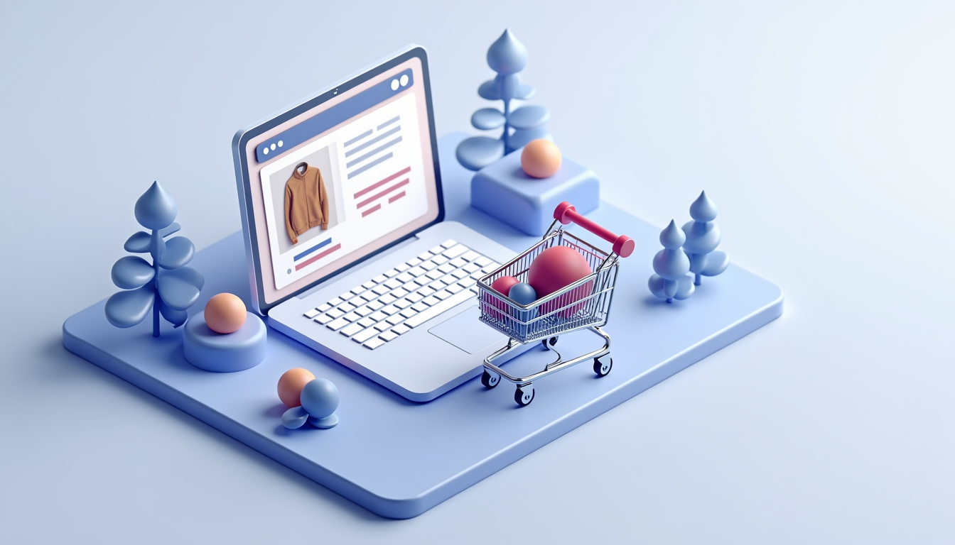 Oameni care lucrează la creare magazin online pe un laptop, simbolizând succesul în comerțul electronic.