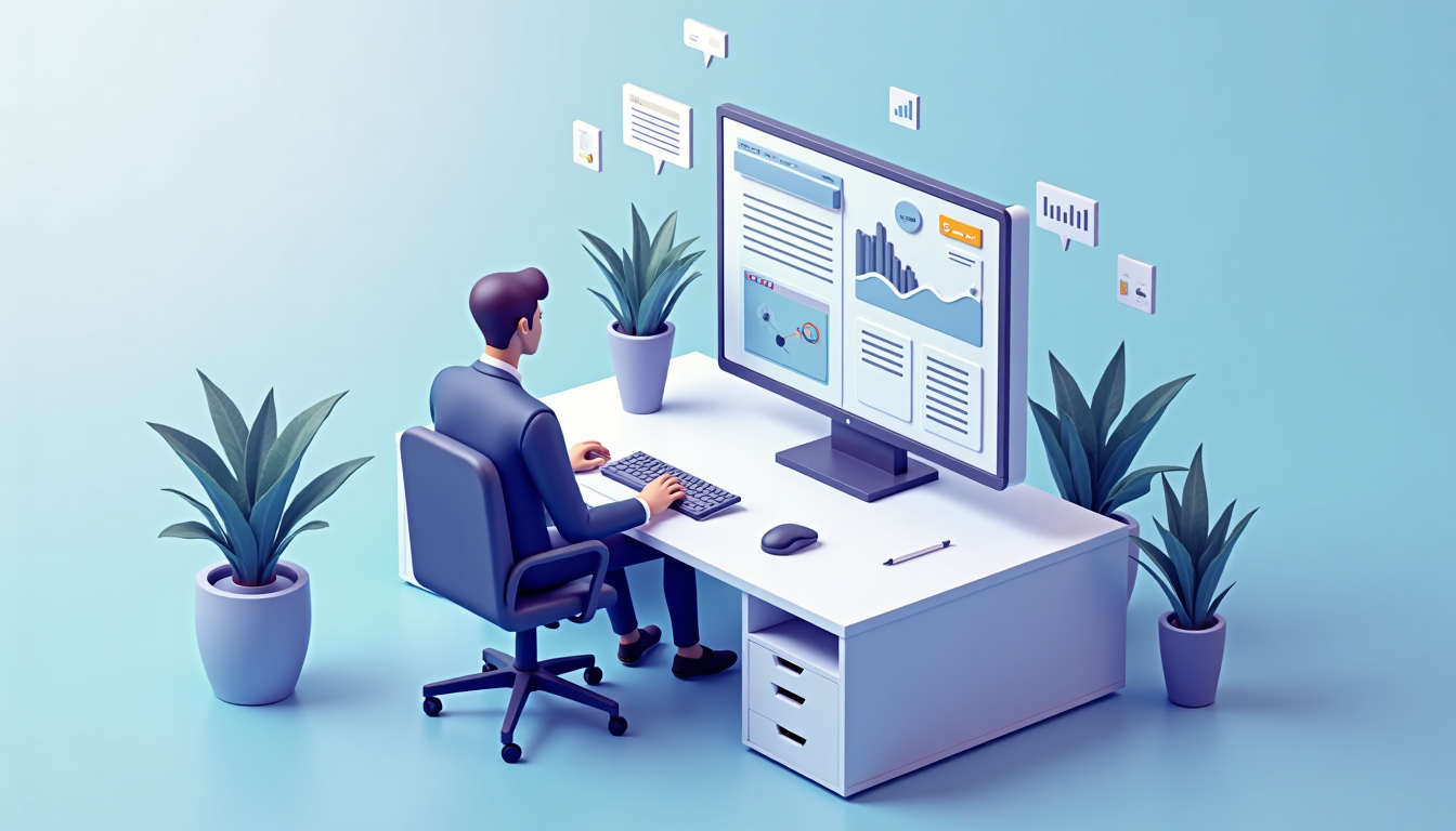 Oameni discutând despre realizarea unui site web, cu elemente de design și cod în fundal.