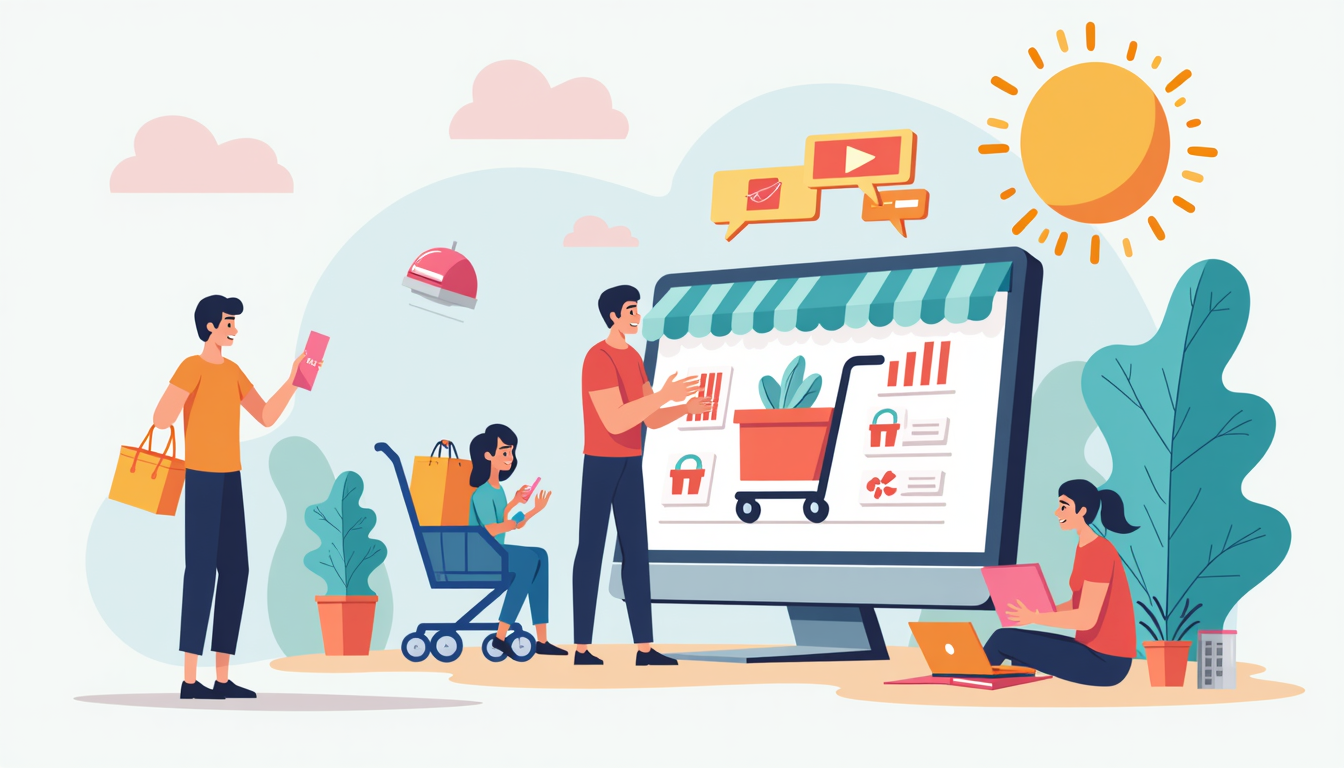 Proces de realizare site magazin online, incluzând design, dezvoltare și marketing.